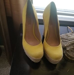 Schutz Yellow Wedge Heel